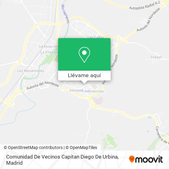 Mapa Comunidad De Vecinos Capitan Diego De Urbina