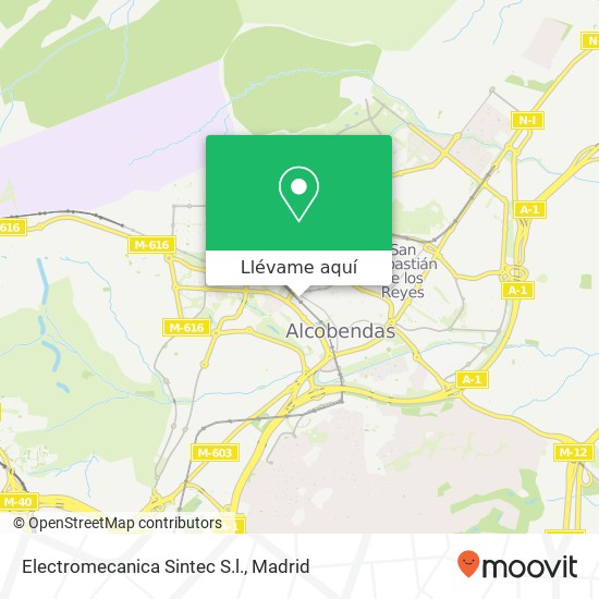 Mapa Electromecanica Sintec S.l.