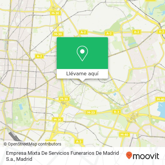 Mapa Empresa Mixta De Servicios Funerarios De Madrid S.a.