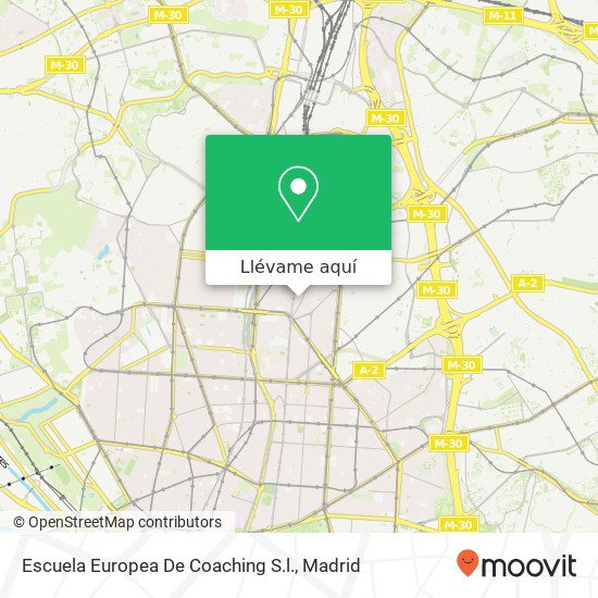 Mapa Escuela Europea De Coaching S.l.