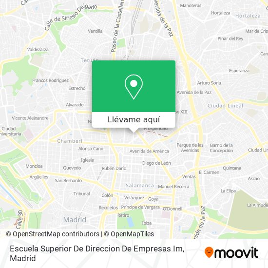 Mapa Escuela Superior De Direccion De Empresas Im