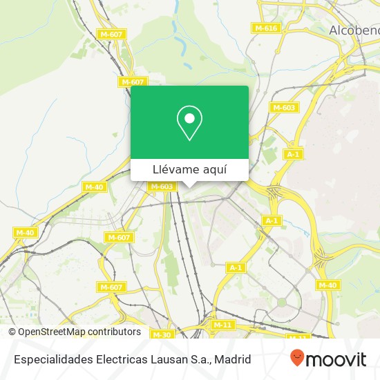 Mapa Especialidades Electricas Lausan S.a.