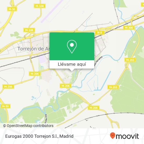 Mapa Eurogas 2000 Torrejon S.l.