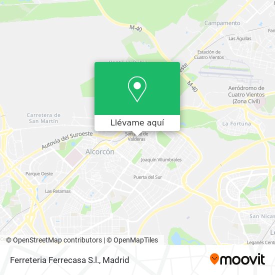 Mapa Ferreteria Ferrecasa S.l.