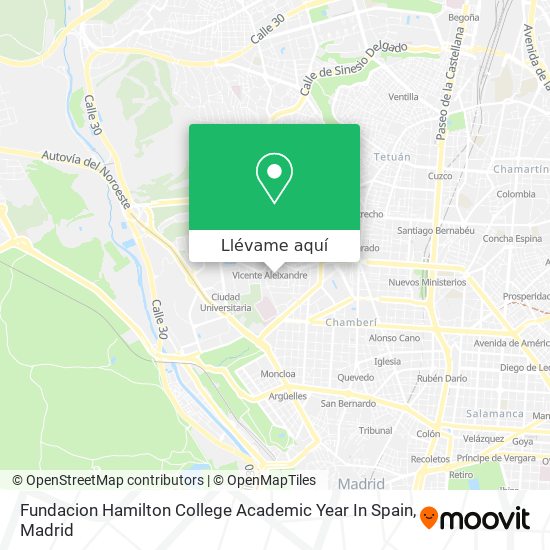 Mapa Fundacion Hamilton College Academic Year In Spain