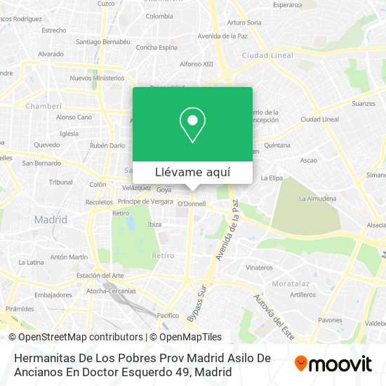 Mapa Hermanitas De Los Pobres Prov Madrid Asilo De Ancianos En Doctor Esquerdo 49