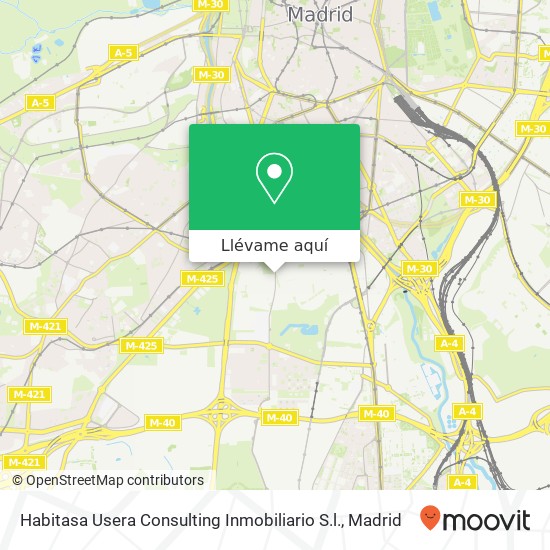 Mapa Habitasa Usera Consulting Inmobiliario S.l.