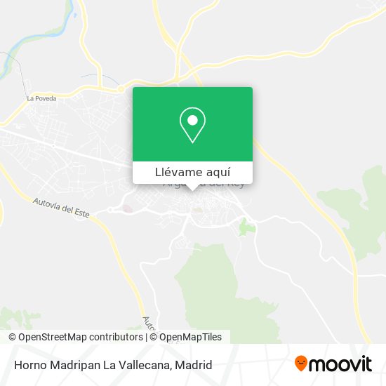 Mapa Horno Madripan La Vallecana