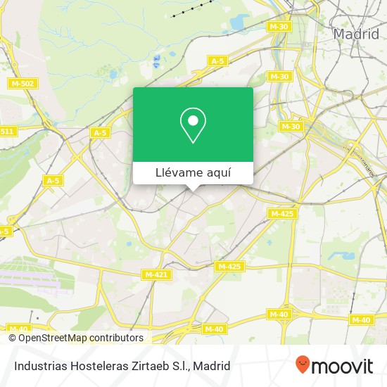 Mapa Industrias Hosteleras Zirtaeb S.l.