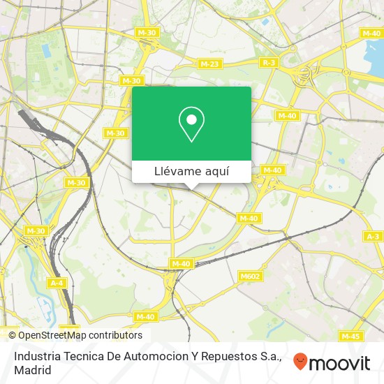 Mapa Industria Tecnica De Automocion Y Repuestos S.a.