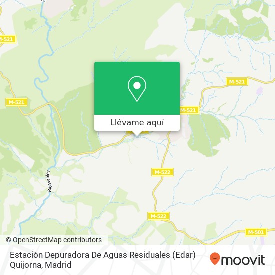 Mapa Estación Depuradora De Aguas Residuales (Edar) Quijorna