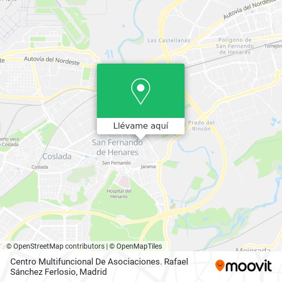 Mapa Centro Multifuncional De Asociaciones. Rafael Sánchez Ferlosio