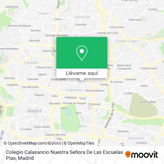 Mapa Colegio Calasancio Nuestra Señora De Las Escuelas Pías