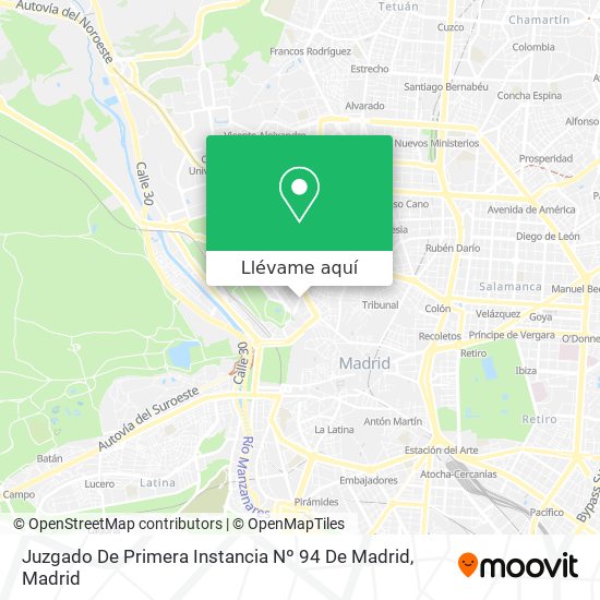 Mapa Juzgado De Primera Instancia Nº 94 De Madrid