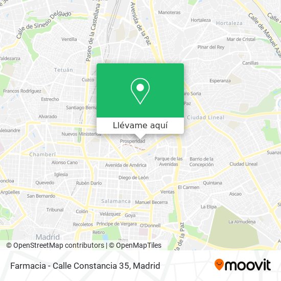 Mapa Farmacia - Calle Constancia 35