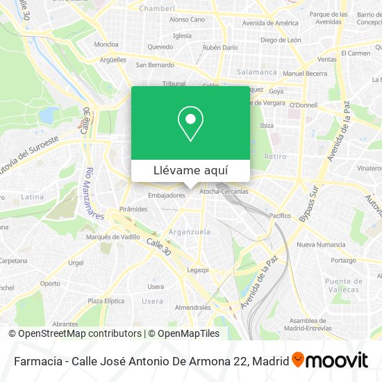 Mapa Farmacia - Calle José Antonio De Armona 22