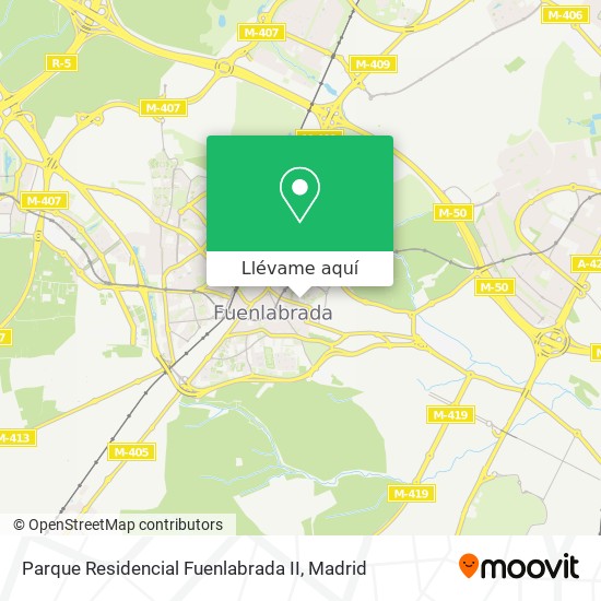 Mapa Parque Residencial Fuenlabrada II