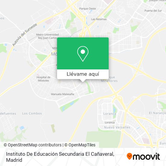 Mapa Instituto De Educación Secundaria El Cañaveral