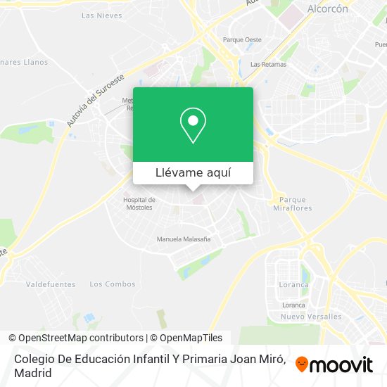 Mapa Colegio De Educación Infantil Y Primaria Joan Miró
