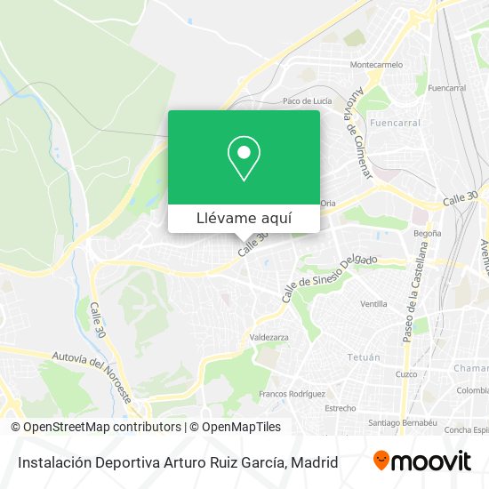Mapa Instalación Deportiva Arturo Ruiz García