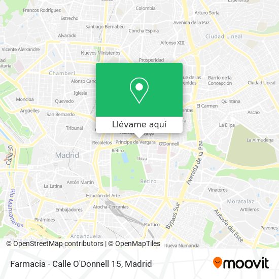 Mapa Farmacia - Calle O'Donnell 15