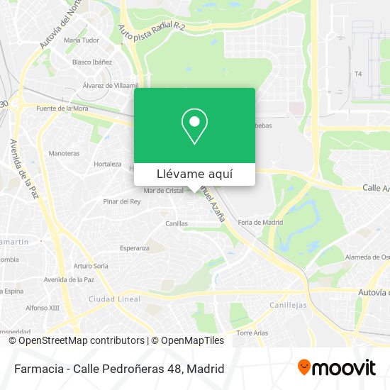 Mapa Farmacia - Calle Pedroñeras 48