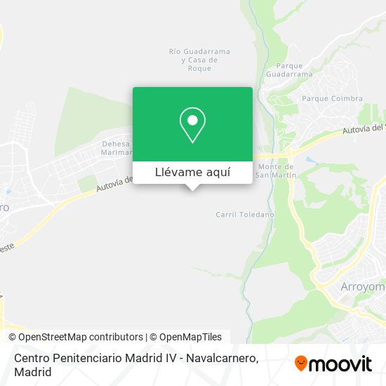 Mapa Centro Penitenciario Madrid IV - Navalcarnero