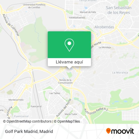 Mapa Golf Park Madrid