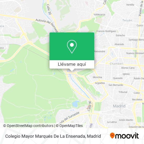 Mapa Colegio Mayor Marqués De La Ensenada