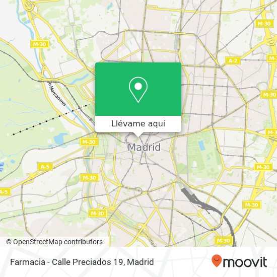 Mapa Farmacia - Calle Preciados 19