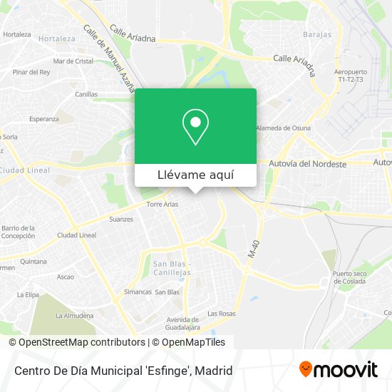 Mapa Centro De Día Municipal 'Esfinge'