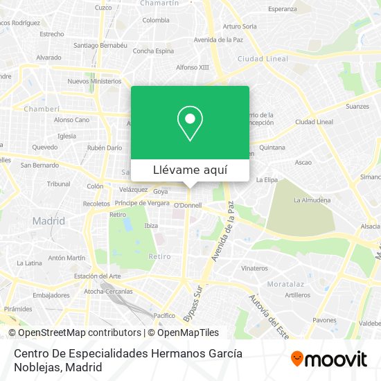 Mapa Centro De Especialidades Hermanos García Noblejas