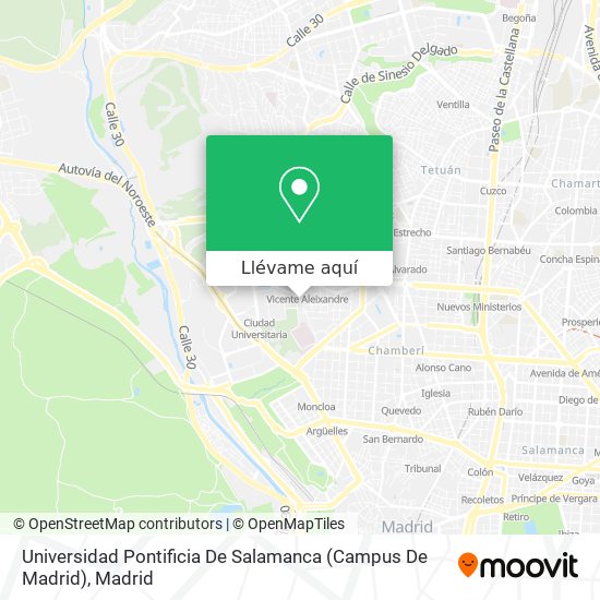 Mapa Universidad Pontificia De Salamanca (Campus De Madrid)