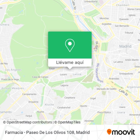 Mapa Farmacia - Paseo De Los Olivos 108