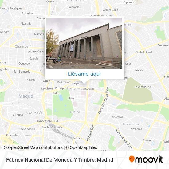 Mapa Fábrica Nacional De Moneda Y Timbre