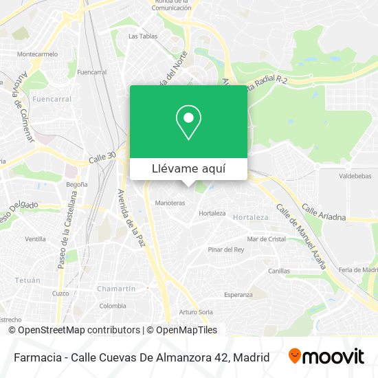 Mapa Farmacia - Calle Cuevas De Almanzora 42