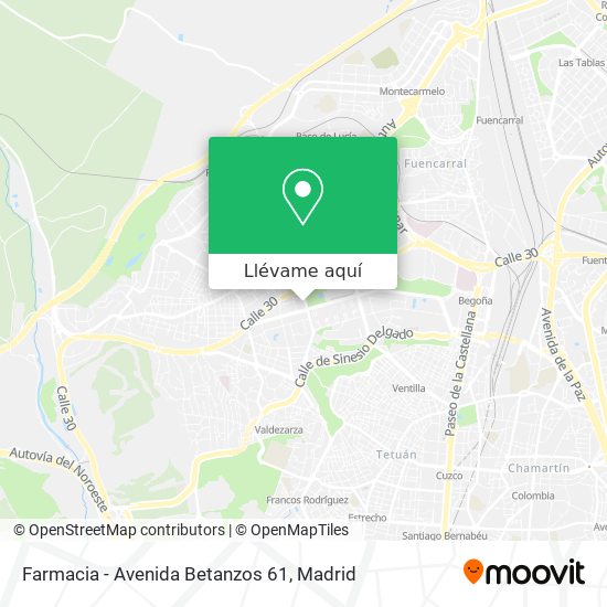 Mapa Farmacia - Avenida Betanzos 61