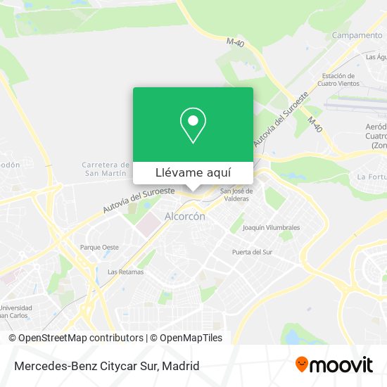 Mapa Mercedes-Benz Citycar Sur