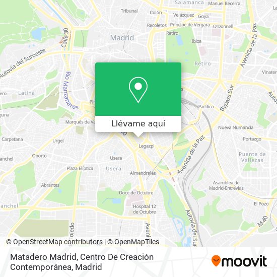 Mapa Matadero Madrid, Centro De Creación Contemporánea