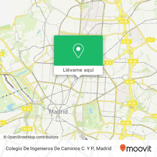 Mapa Colegio De Ingenieros De Caminos C. Y P.