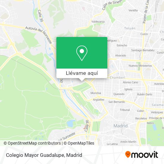 Mapa Colegio Mayor Guadalupe