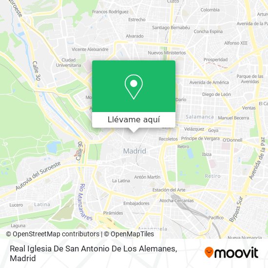 Cómo llegar a Real Iglesia De San Antonio De Los Alemanes en Madrid en  Autobús, Metro o Tren?