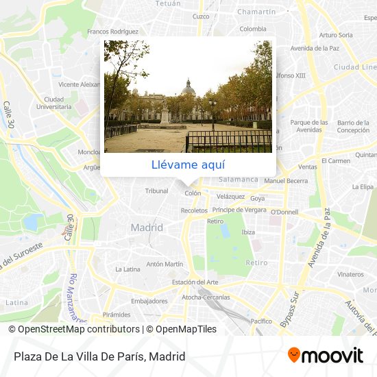 Mapa Plaza De La Villa De París