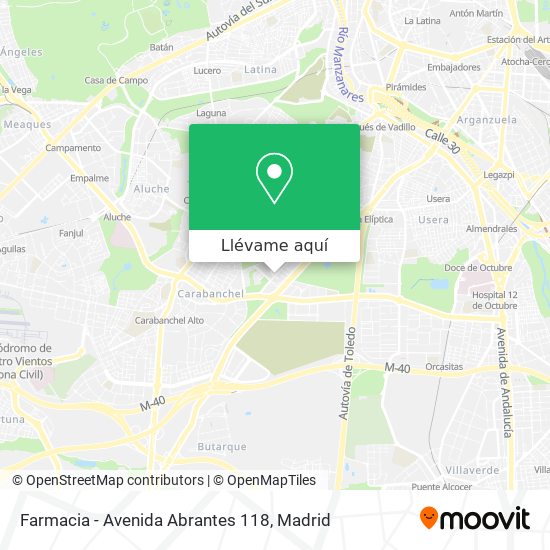 Mapa Farmacia - Avenida Abrantes 118