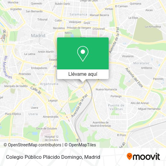 Mapa Colegio Público Plácido Domingo