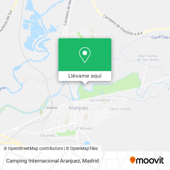 Mapa Camping Internacional Aranjuez