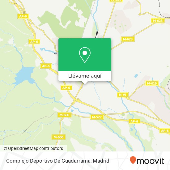 Mapa Complejo Deportivo De Guadarrama