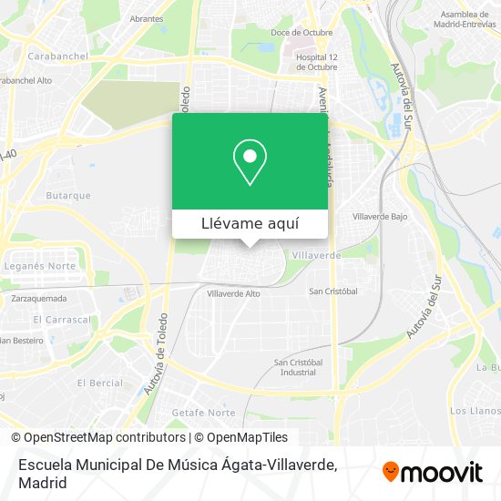Mapa Escuela Municipal De Música Ágata-Villaverde