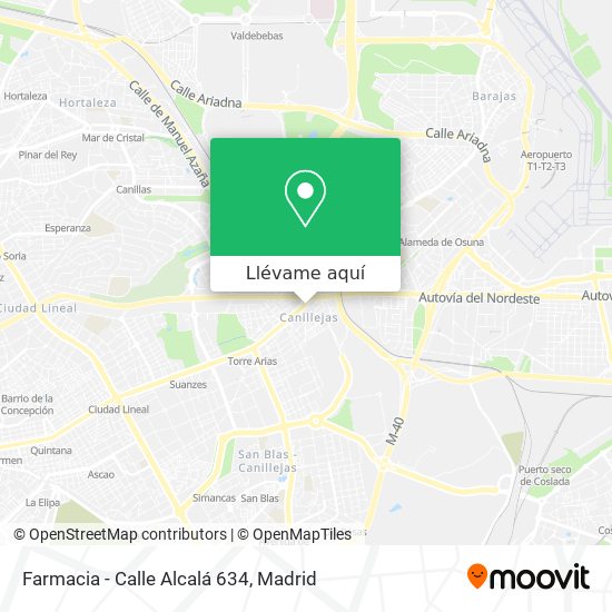 Mapa Farmacia - Calle Alcalá 634