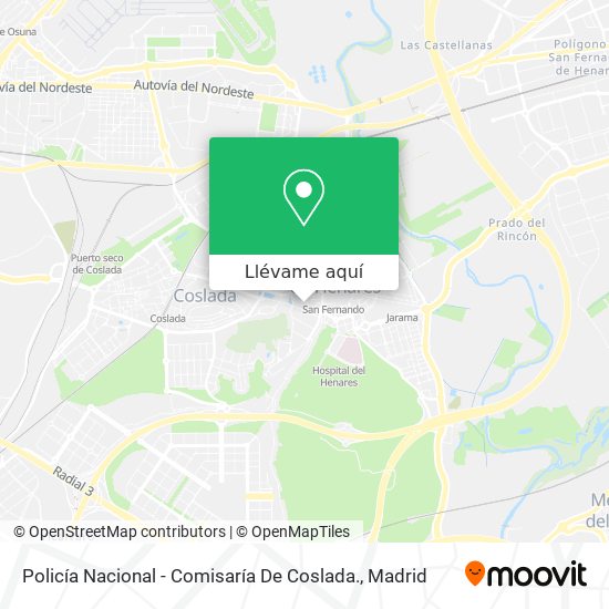 Mapa Policía Nacional - Comisaría De Coslada.
